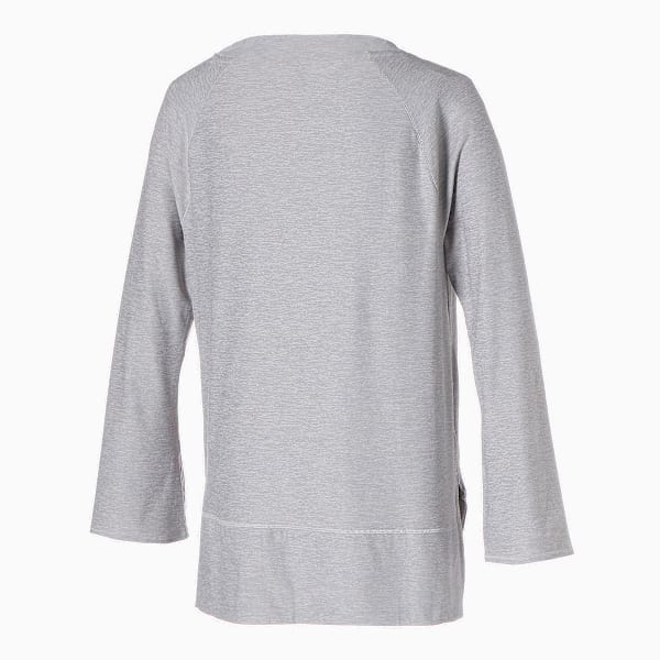 Maternity Bell Sleeve Training Top Women, Light Gray Heather, large-ZAF