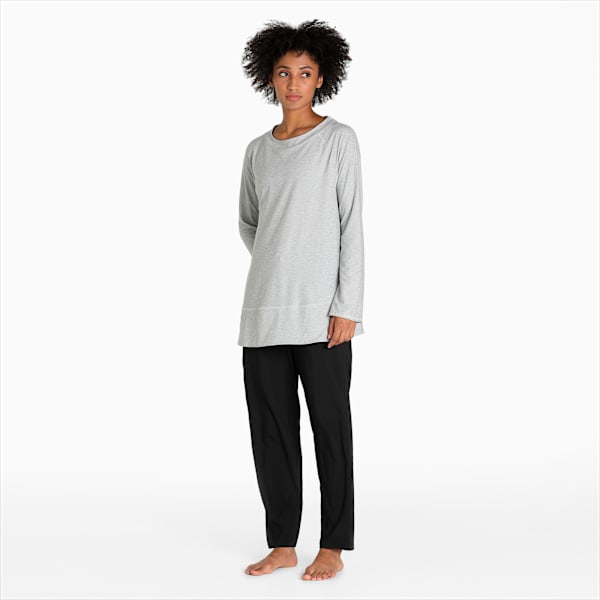 Maternity Bell Sleeve Training Top Women, Light Gray Heather, large-ZAF