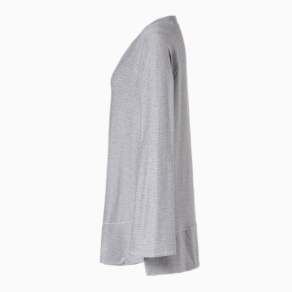 Maternity Bell Sleeve Training Top Women, Light Gray Heather, large-ZAF