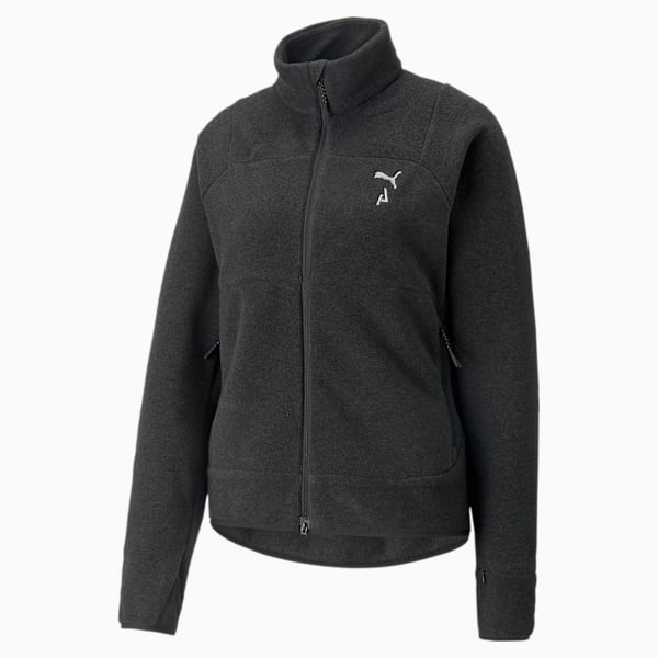 Moletom SEASONS Full-Zip Running Feminino, Preto, large-BRA