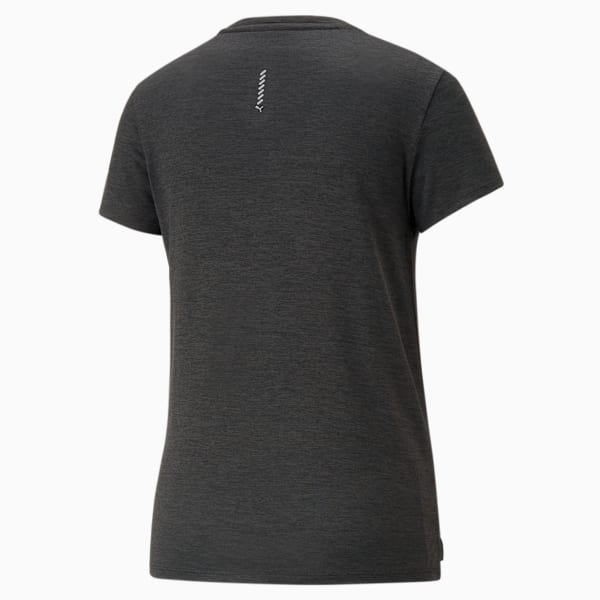 Playera para correr jaspeada Run Favourite para mujer, PUMA Black Heather, large-MEX