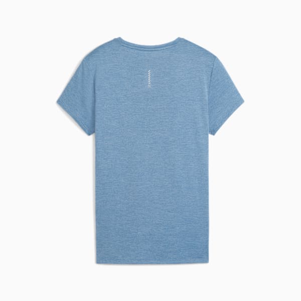 Playera para correr jaspeada Run Favourite para mujer, Zen Blue Heather, large-MEX