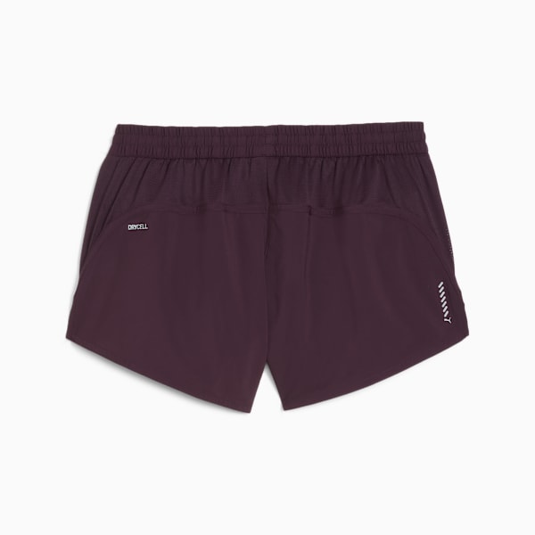 Shorts para correr Favourite Velocity 3'' para mujer, Midnight Plum, large-MEX