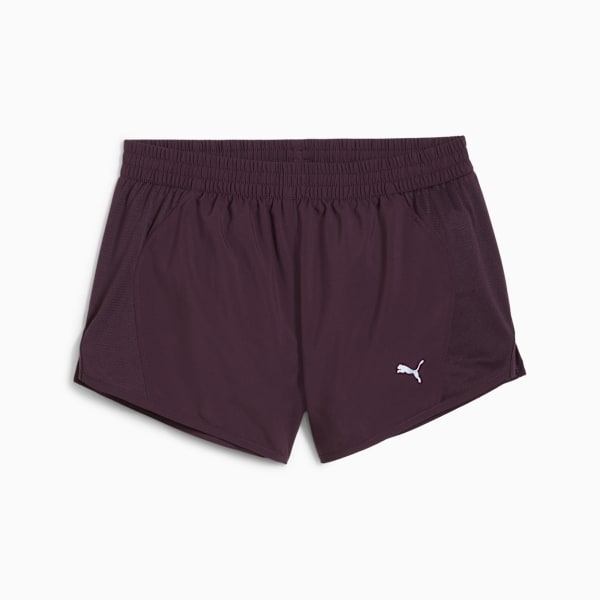 Shorts para correr Favourite Velocity 3'' para mujer, Midnight Plum, large-MEX