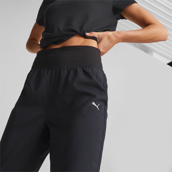 Pantalones cónicos de running Run Favourite para mujer, PUMA Black, large-ARG