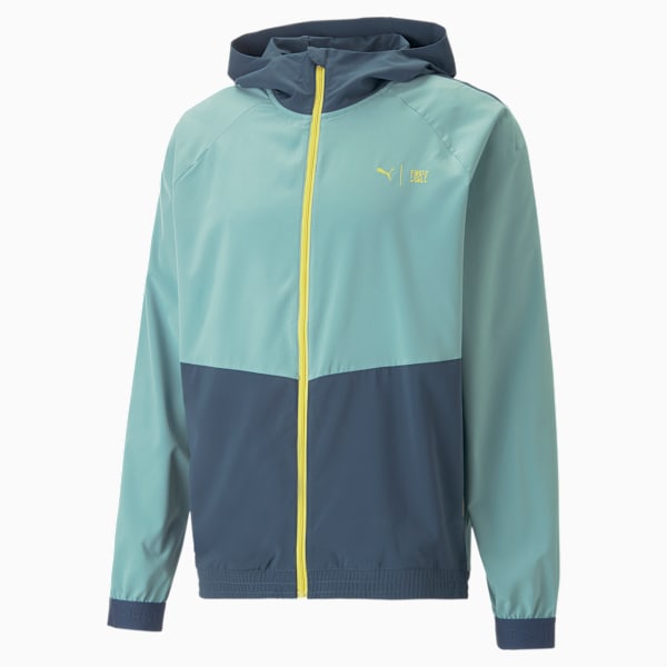 Campera de running PUMA x First Mile Woven para hombre, Dark Night-Adriatic, large-ARG