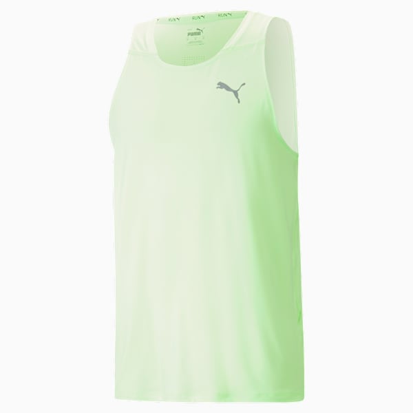 Camiseta sin mangas Run CLOUDSPUN para hombre, Fizzy Lime, large-MEX