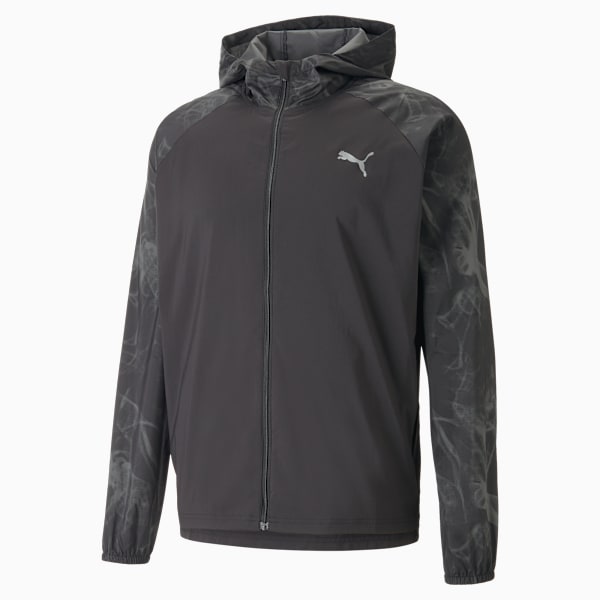 Campera estampada Run Favourite para hombre, PUMA Black-AOP, large-ARG