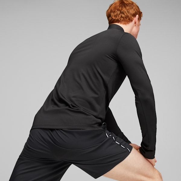 Blusa de Treino Quarter-Zip PUMA Fit Taped Masculina, Preto, large-BRA