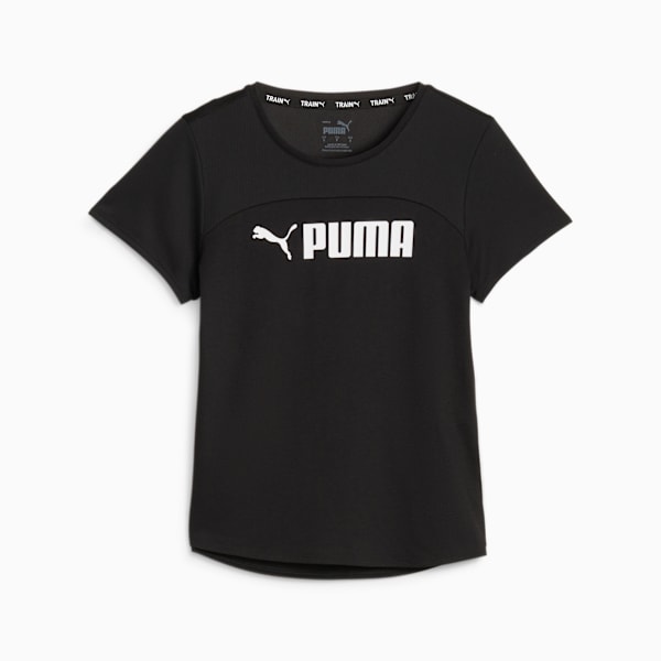 PUMA FIT Ultrabreathe Training Tee Women, PUMA Black-PUMA White, large-ZAF