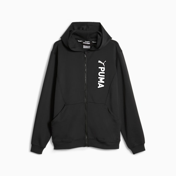 Campera con capucha para hombre PUMA Fit, PUMA Black, large-ARG