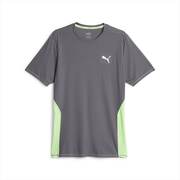 Remera Running RUN FAVORITE SS, Cool Dark Gray-Speed Green, large-ARG