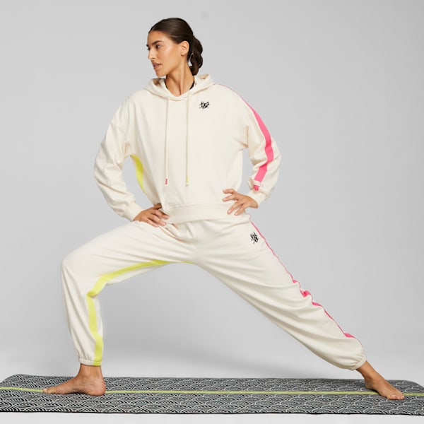 Buzo con capucha PUMA x lemlem polar para mujer, Ghost Pepper, large-ARG