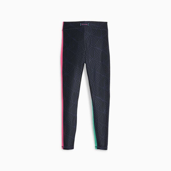 Calzas de training PUMA x lemlem de talle alto 7/8 para mujer, PUMA Navy-PUMA Black, large-ARG