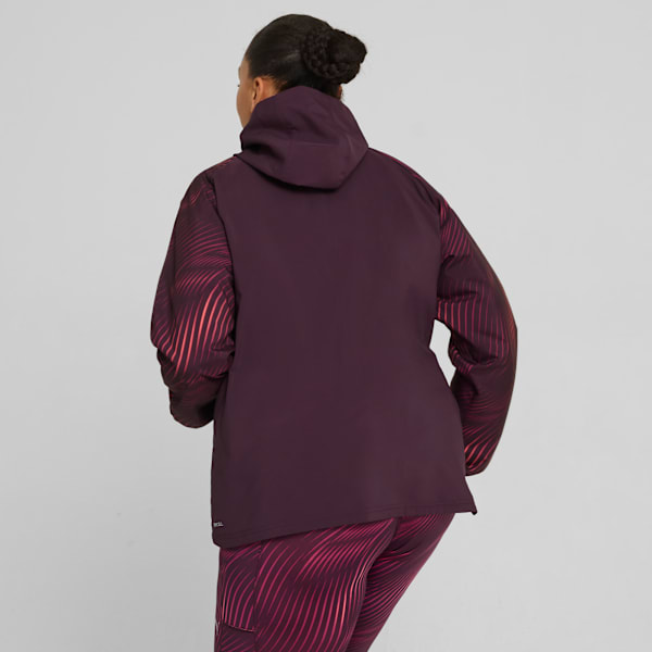 Campera de running para mujer Favourite Velocity, Midnight Plum-AOP, large-ARG