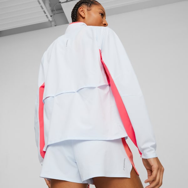 Campera de running Ultraweave para mujer, Icy Blue-Fire Orchid, large-ARG