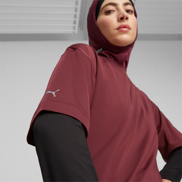 Modest Women's Oversized Training Tee, Dark Jasper, large-ZAF