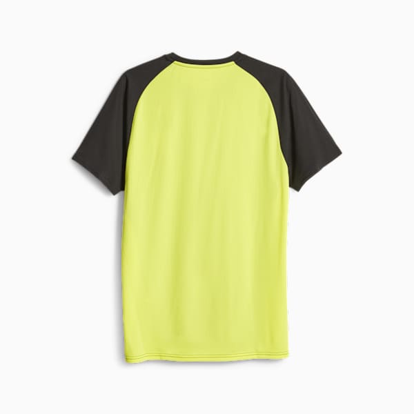 Remera de training PUMA FIT Triblend para hombre, PUMA Black-Yellow Burst, large-ARG