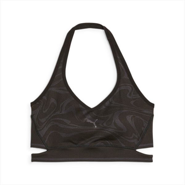 Top Formknit Seamless de bajo impacto, PUMA Black-Strong Gray, large-ARG