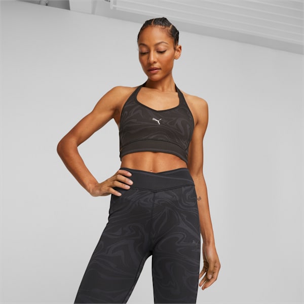 Top Formknit Seamless de bajo impacto, PUMA Black-Strong Gray, large-ARG