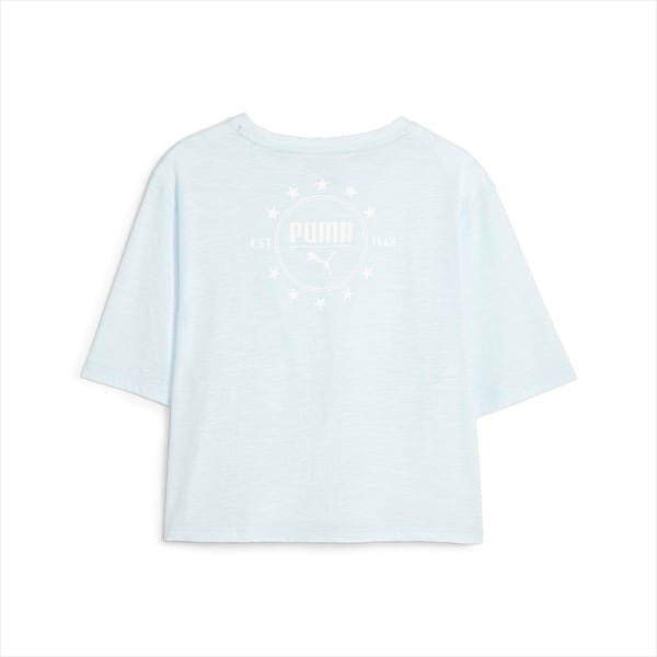 Top corto de training Boxy para mujer, Icy Blue, large-ARG