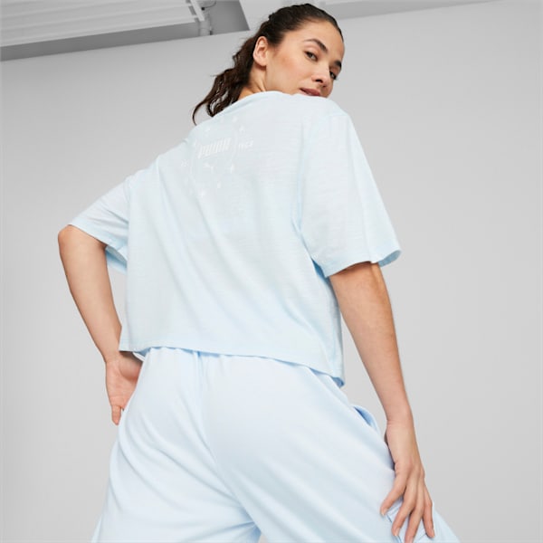 Top corto de training Boxy para mujer, Icy Blue, large-ARG