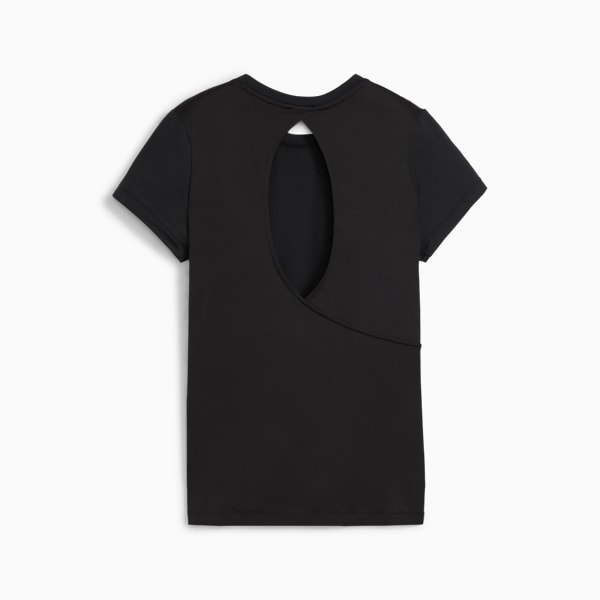 Studio Sheer Women's Fashion Training Tee, PUMA Black, large-MEX