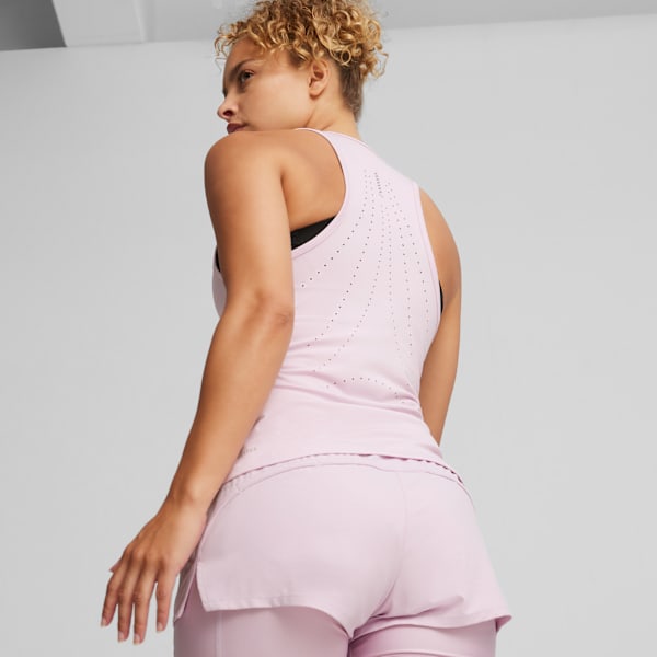 Remera de running RUN CLOUDSPUN de tirantes para mujer, Grape Mist, large-ARG