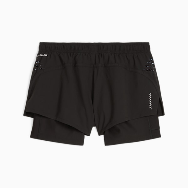 Shorts de running Run Velocity ULTRAWEAVE con estampado integral para mujer, PUMA Black, large-ARG