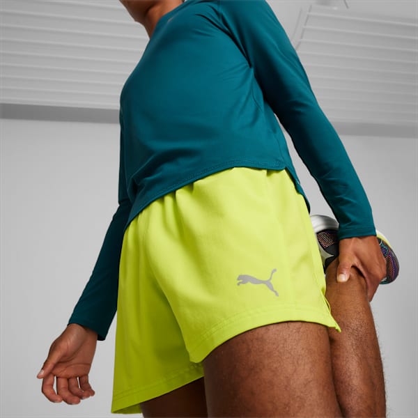 Shorts de running RUN ULTRAWEAVE 5" para hombre, Lime Pow, large-ARG