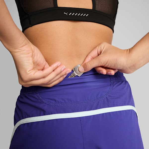 Shorts de running con pierna de 10cm para mujer Run Velocity ULTRAWEAVE, Lapis Lazuli, large-MEX