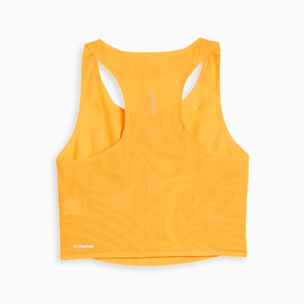 Crop Top Run Ultraspun para mujer, Sun Stream, large-ARG