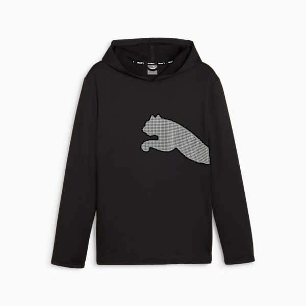 Sudadera con capucha para hombre Train All Day Big Cat, PUMA Black, large-MEX