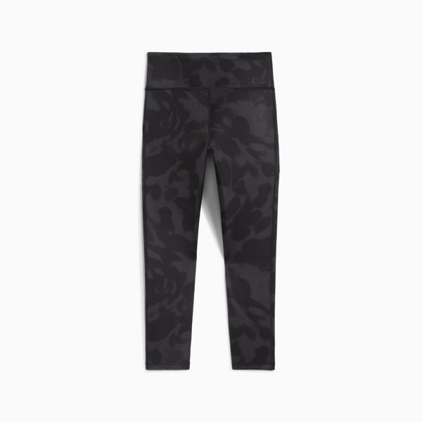 Train Fave Women's High Waisted 7/8 Training Tights, PUMA Black-Floral AOP, large-MEX
