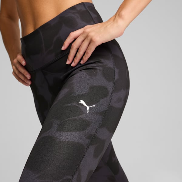 Train Fave Women's High Waisted 7/8 Training Tights, PUMA Black-Floral AOP, large-MEX