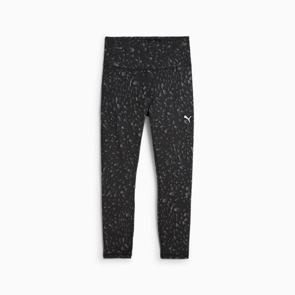 Mallas 7/8 de entrenamiento con cintura alta para mujer Train Fave, PUMA Black-Skin AOP, large-MEX