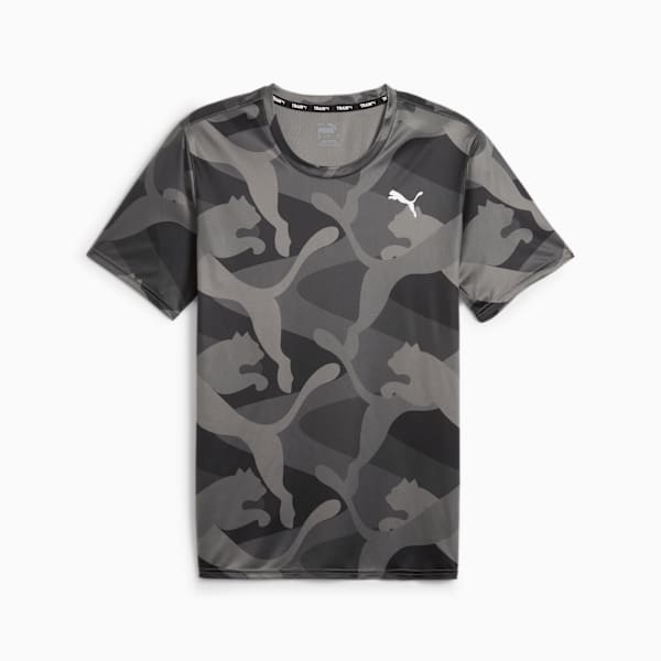 Playera de entrenamiento con estampado integral para hombre Train Fav, PUMA Black-Q2 print, large-MEX