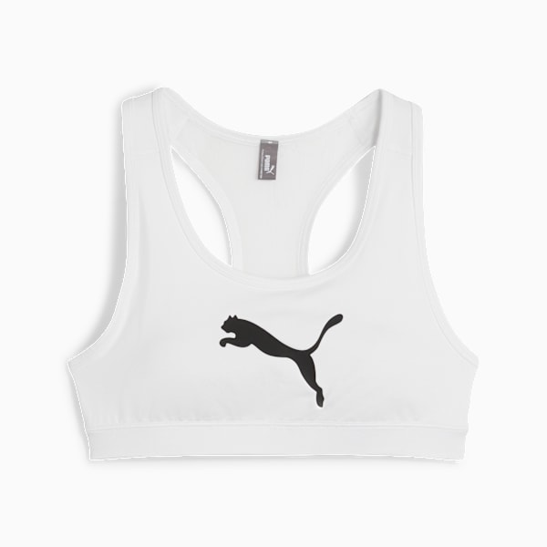 Top deportivo de entrenamiento 4KEEPS para mujer, PUMA White-Big Black Cat, large-ARG