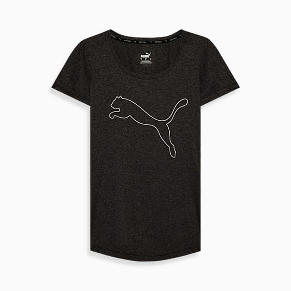 Camiseta Performance Heather Tee Feminina, Preto, large-BRA