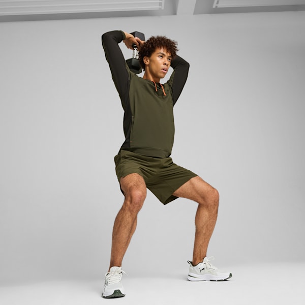 Buzo con capucha CLOUDSPUN para hombre, Dark Olive-PUMA Black, large-ARG