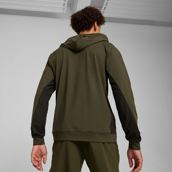 Buzo con capucha CLOUDSPUN para hombre, Dark Olive-PUMA Black, large-ARG