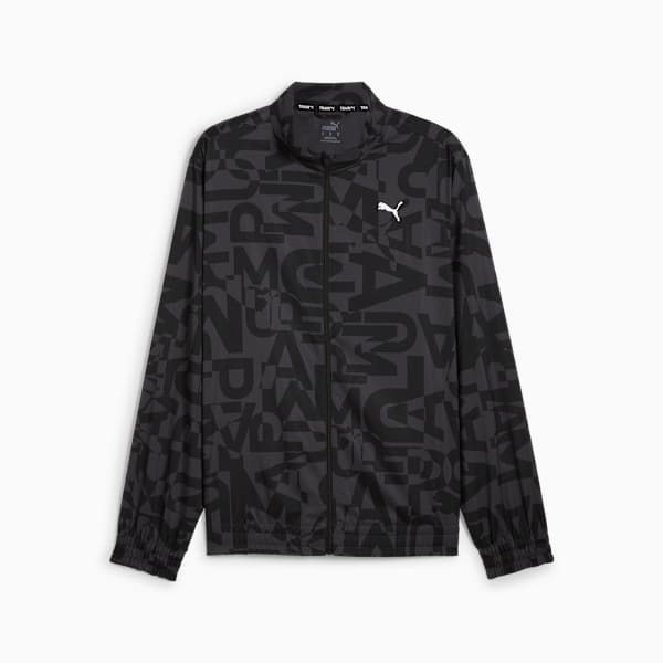 Campera PUMA FIT con estampado integral para hombre, PUMA Black, large-ARG