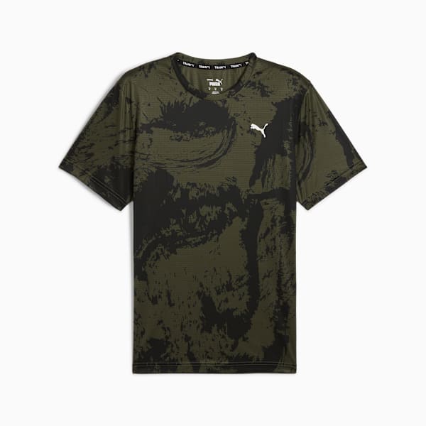 Remera con estampado Train All Day para hombre, Dark Olive, large-ARG