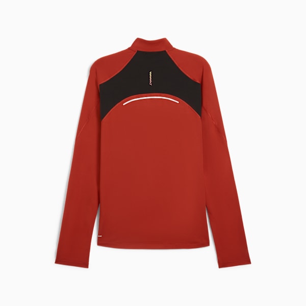 Buzo de cierre 1/4 RUN CLOUDSPUN, Mars Red, large-ARG