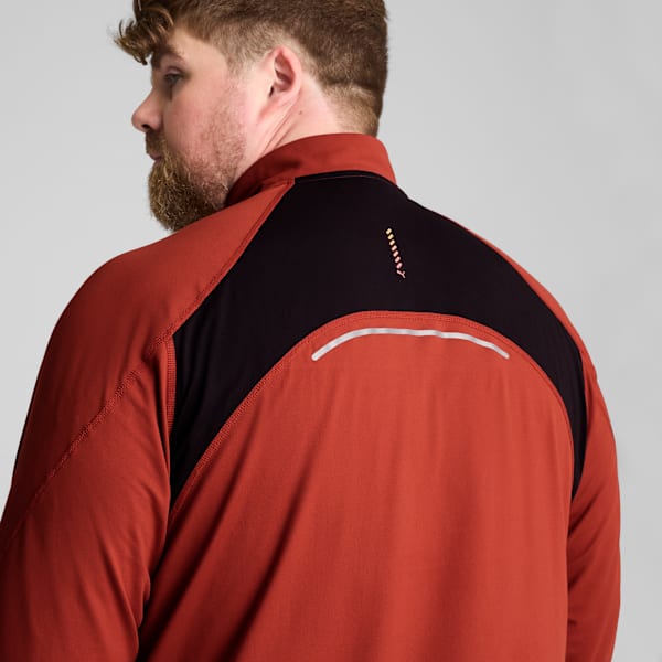 Buzo de cierre 1/4 RUN CLOUDSPUN, Mars Red, large-ARG
