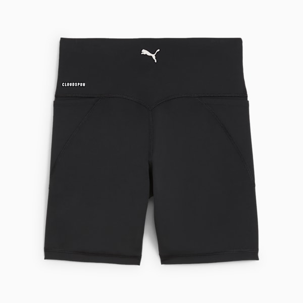 Calzas cortas tiro alto CLOUDSPUN 12cm para mujer, PUMA Black, large-ARG