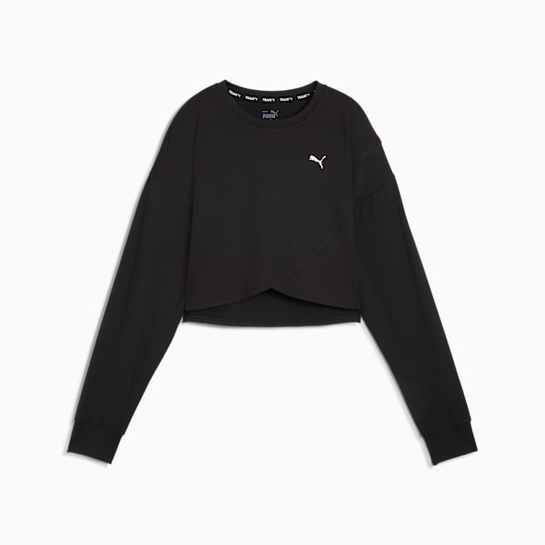 Top manga larga CLOUDSPUN Crossover para mujer, PUMA Black, large-ARG