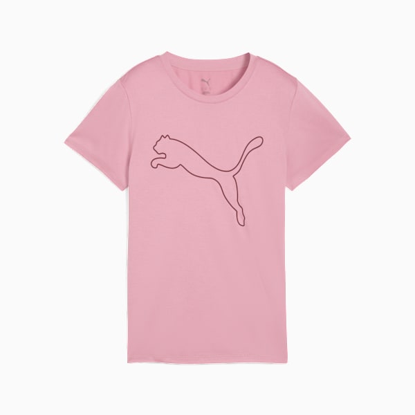 TAD ESSENTIALS Heather Logo Tee Women, Poised Pink Heather, large-ZAF