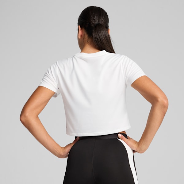 Remera corta Train All Day Essentials para mujer, PUMA White, large-ARG