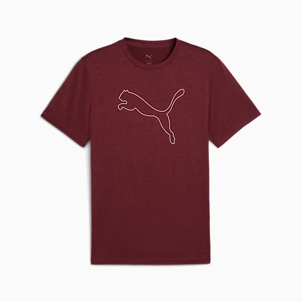 Playera Train All Day Essentials Texture para hombre, Ruby Shimmer Heather, large-MEX